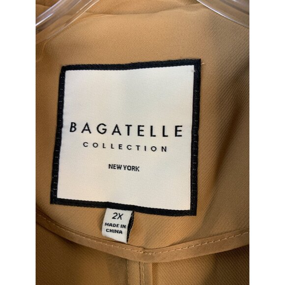 Bagatelle Collection Womens Double-Breast Knit Camel Trench Coat 2X RX10638 EUC - Picture 3 of 11